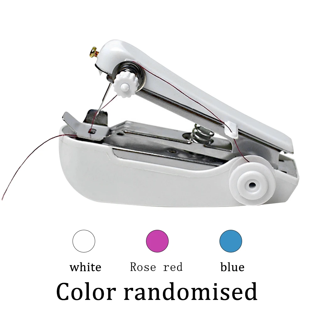 Portable Mini Hand Sewing Machine Household Cordless Electric Stitch Needlework Set for Quick Repairs DIY Clothes Stitchin