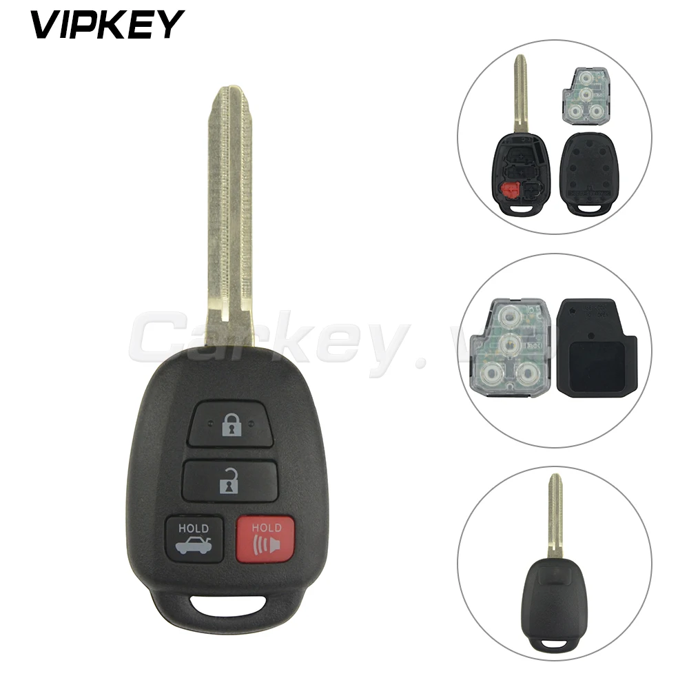 

Remotekey 89070-06421/06420 suit for Toyota Hyq12bdm 4 Buttons remote Key control314.4Mhz with H chip car key fob