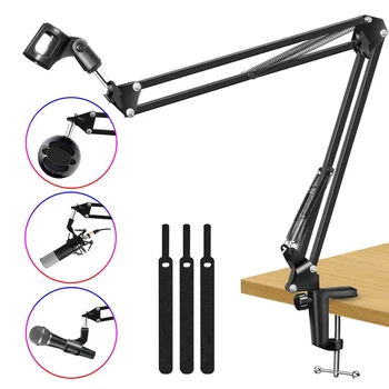 Preise Einstellbar Schreibtisch Studio Mikrofon Suspension Arm Stehen Mic Clip Für Video Aufnahme