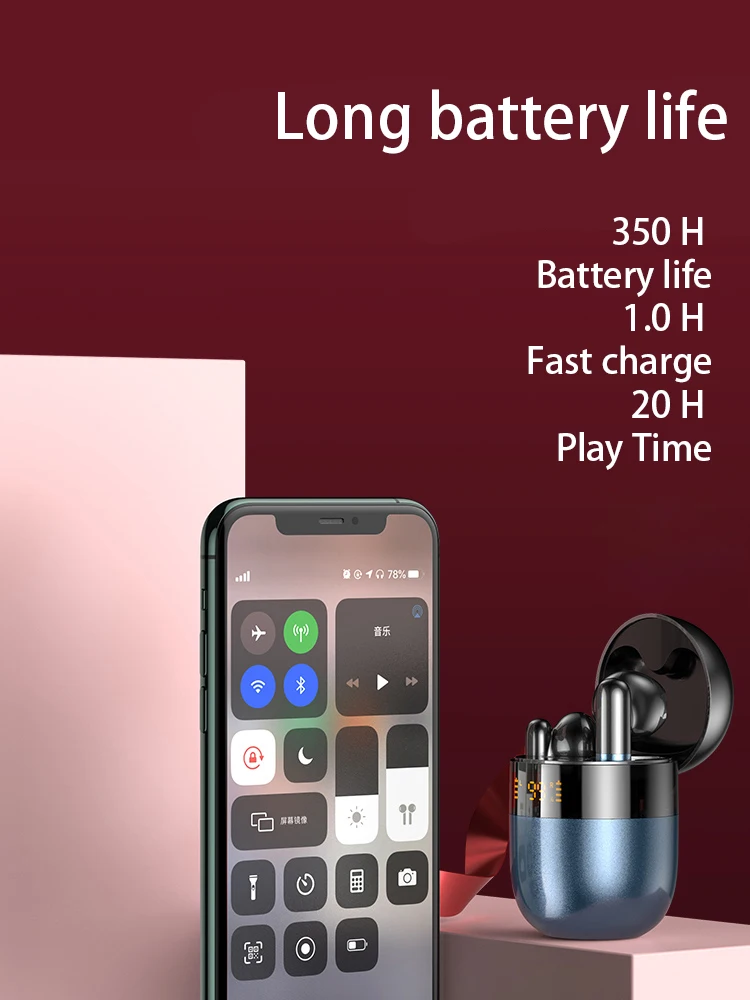 TWS Wireless Headset Bluetooth Headphones Noise Cancelling HIFI Stereo Sport Waterproof Earphones With Mic For Xiaomi Huawei