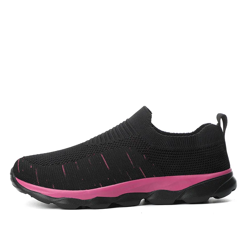 Женские кроссовки; коллекция года; однотонная обувь для фитнеса; женские дышащие лоферы; женские кроссовки; zapatillas mujer; обувь для прогулок - Цвет: Black