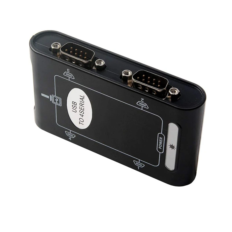 4 порта RS232 к USB 2,0 адаптер USB Последовательный DB9 COM конвертер контроллер карты