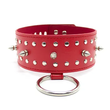 

Neck Collars Ring Adult Games Sexy Adjustable Neck Collar Novelty Product Black Leather Binding Toys Nightclub