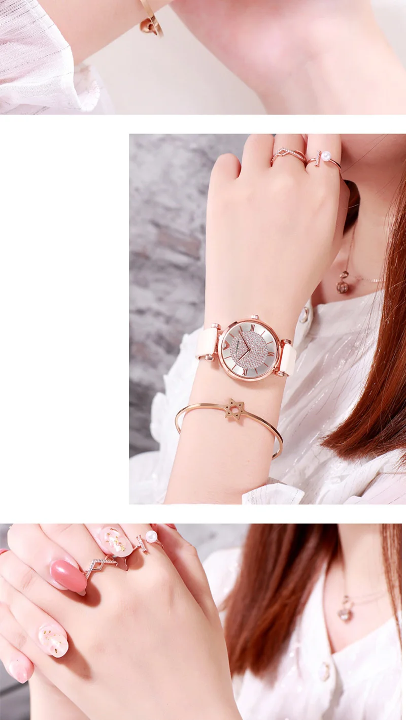Роскошные часы для женщин Кристалл платье часы модные женские дизайнерские Montre Femme наручные часы магнитная сетка сталь Relogio Часы