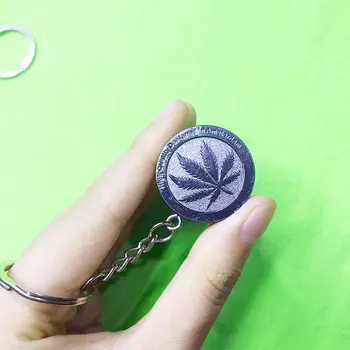 

mini Portable key-link herb grinder with chain grinder Zinc Alloy raw weed smoking tobacco crusher