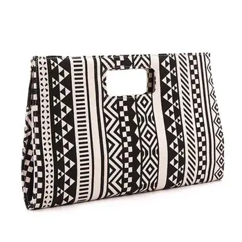 

Women Geometric Pattern Canvas Envelope Bag Handbag Purse Wallet