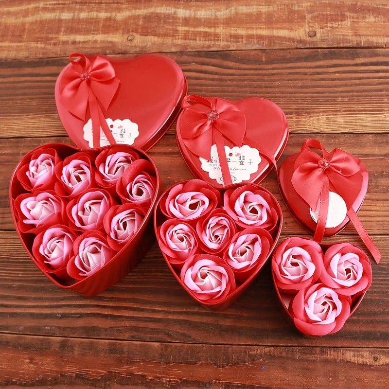 Новинка, розовая Подарочная коробка, мыло, цветок, подарок, искусственная коробка в форме сердца, креативные подарки на день святого Валентина для девочек, украшение дома, свадьба