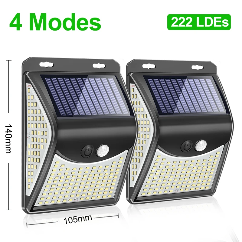 solar wall lights 244 222 Solar Lamp Outdoor 4 Mode Solar LED Light Outdoor Solar Light with Motion Sensor Light Sunlight for Garden Decoration solar porch light Solar Lamps