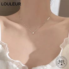 Ожерелье Louleur из серебра 925 пробы, 0,3 см/0,4 см/0,5 см, циркониевое ожерелье для женщин, модное ювелирное изделие