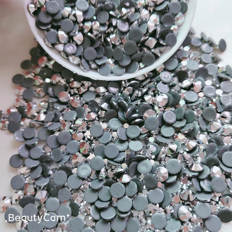

SS6-SS30 AAA Mine Silver Grade High qualityHot Fix Crystal Rhinestones flatback Iron-on loose nail hat garment phone decorations