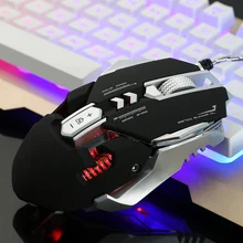 Проводная RGB игровая мышь 11 программируемых кнопок 3200 dpi Регулируемая игровая мышь с огненной кнопкой для ноутбука компьютера Pro Gamer
