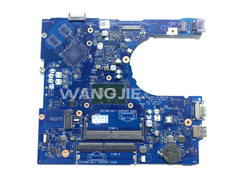 Для Dell Inspiron 5566 5468 материнская плата для ноутбука с SR2UW i3-6006u CPU BAL60 LA-D871P CN-0DPC8T 0DPC8T 0KCKCP