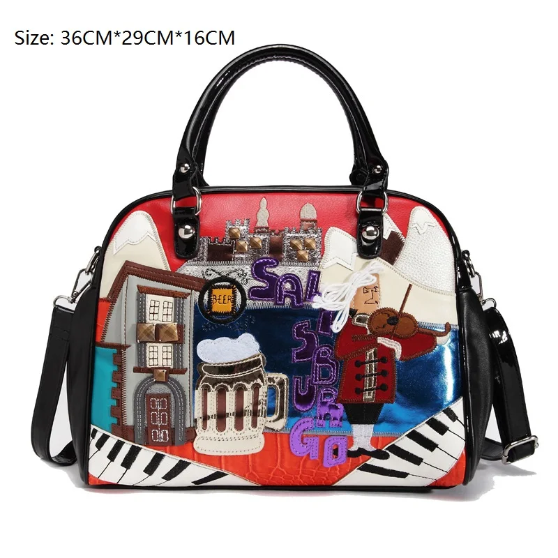 

Candy messenger Color European and American Women's Bag with Retro Embroidery of Lading Shoulder StylishToteHigh quality luxury