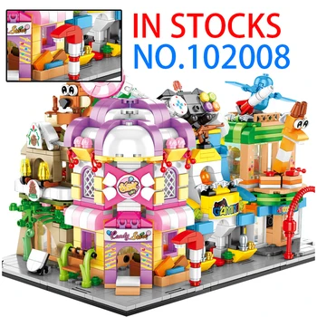 

City Street View The Game Machine Candy House Toy Store Building Blocks Toys For Children Compatible for GSBAN City Kids Gifts