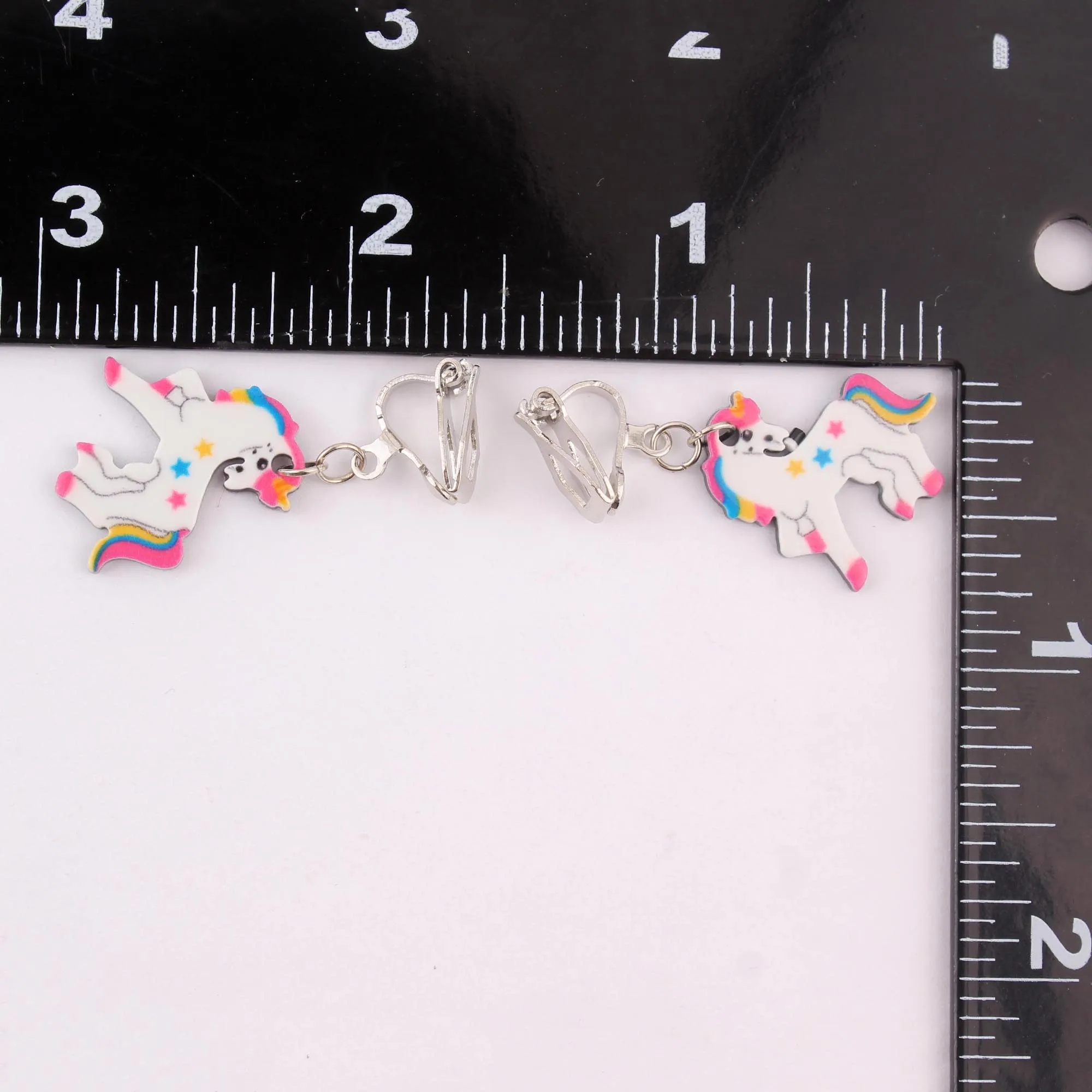 GRACE JUN Small Horse Unicorn Clip on Earrings Without Pierced for Little Girls Toddlers Cute Fashion Ear Cuff Earrings New 2020