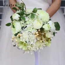Ручной работы Свадебный букет ленты Искусственный Свадебный аксессуары цветы для домашнего декора SPH96