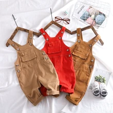 Рост 80-100 см, новинка года, весенний Модный комбинезон для мальчиков 1 предмет, комбинезон для маленьких мальчиков и девочек детские штаны