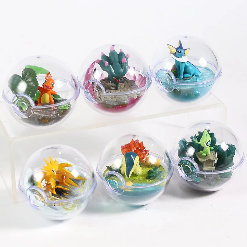 Аниме Монстры Террариум Коллекция Рисунок набор Vol.1 ~ 5 Bulbasaur Lapras Eevee Umbreon Charmander Gengar Snorlax Zapdos Totodile