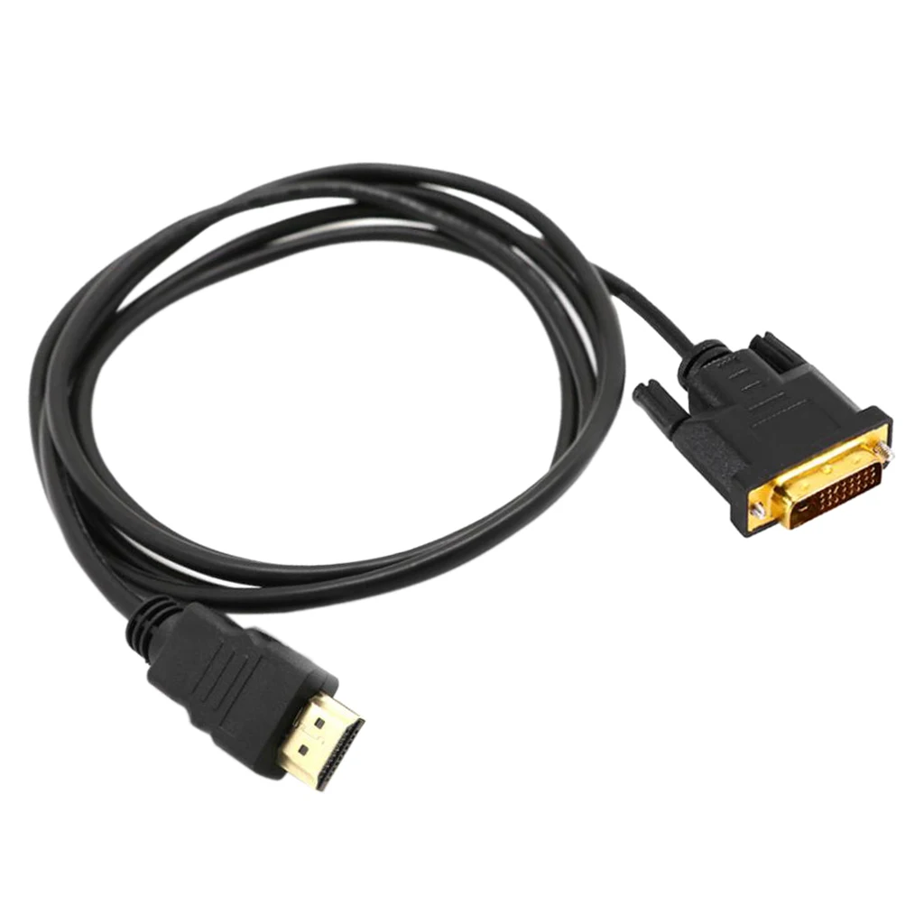 DVI to HDMI Cable 1.8m, HDMI to DVI Cable Cord DVI-D to HDMI Adapter Cable for PC Laptop HDTV Porjector