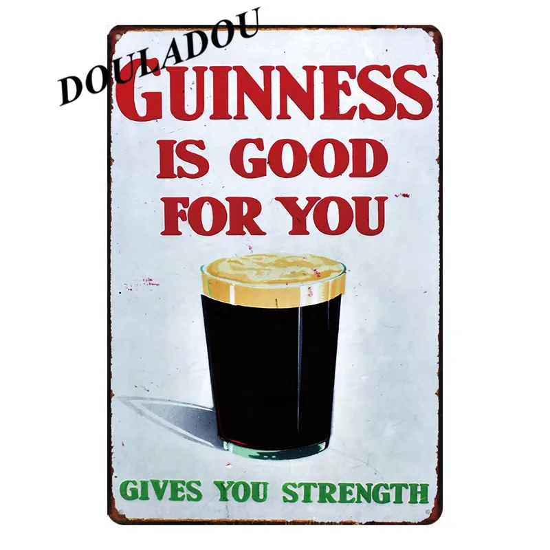 [Douladou] Guinness Time Plate для бара паба росписи ржавчины живопись Винтаж тиснением металлические жестяные знаки Ретро табличка плакат 30*20 см - Цвет: 14