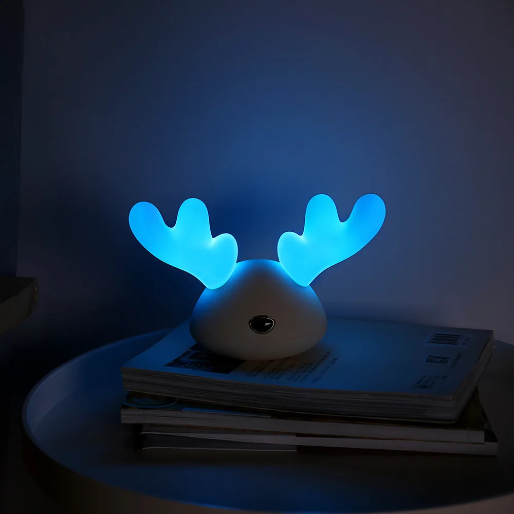 

Deer Colorful gui jiao deng Cartoon Children Nursery Light LED Light Creative Gifts Small Night Lamp USB Christmas Lights