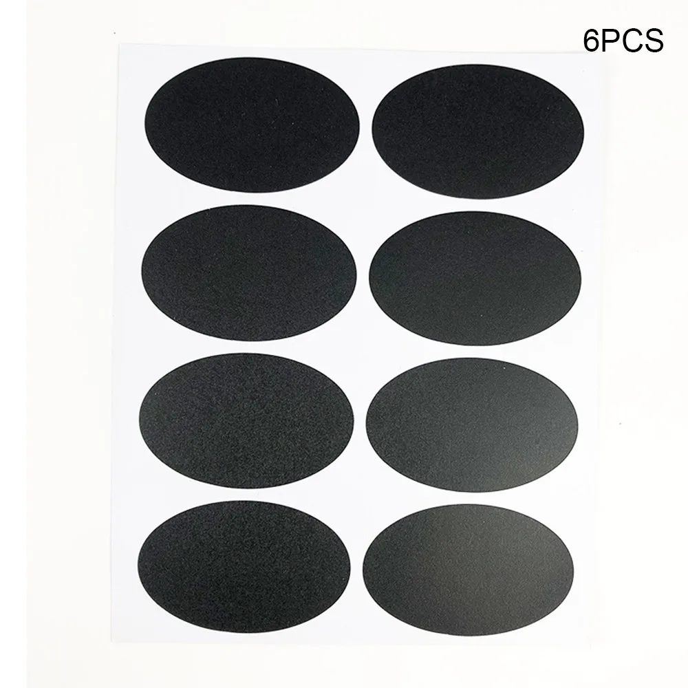 6pcs Oval Shaped Sticker Erasable Chalkboard Sticker Craft Kitchen Jars Labels Chalkboard Sticker Black Board Label
