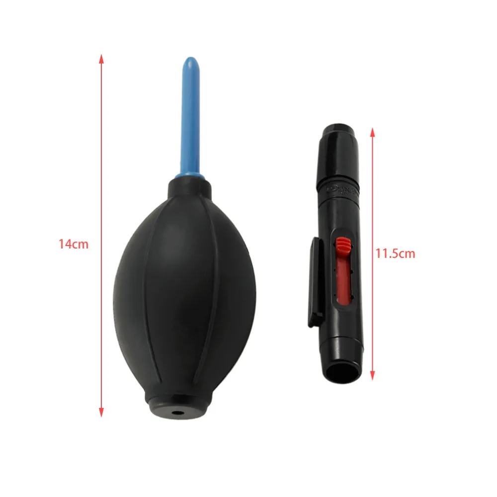 3 en 1 Limpiador de Lente de Cámara DSLR VCR Conjunto Cepillo Soplador De Polvo Kit De Paño De Limpieza