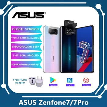 Перейти на Алиэкспресс и купить ASUS Zenfone 7/7 Pro глобальная Версия 8 Гб Оперативная память 128 г/256 ГБ Встроенная память Snapdragon 865/865 плюс 5000 мАч NFC Android Q 90 Гц 5G подзарядки смартфонов