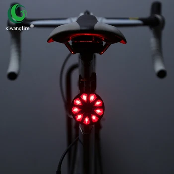 

Bicycle Flashlight Mountain Bike Diamond Nine Diamond Tail Light Hot Wheels LED Warning Safety Night Riding Light USB Tail Light