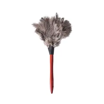 

1Pcs Natural Fall Ostrich Fur Feather Anti Static Duster Brush Wood Handle Household Cleaning Car Fan Furniture Dust Cleaner