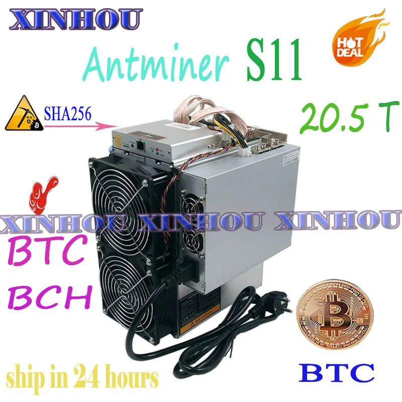 Antminer S11 20 5 T 16nm asic SHA256 BTC BCH Майнер б/у лучше чем S9 S17e T15 T9 Z11 WhatsMiner M20s M3 Innosilicon T2T