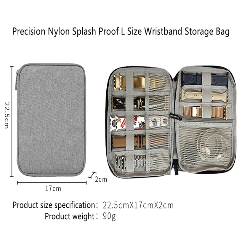 Smart Watch Band Storage Organizer Multifunction Portable Watch Strap Box for Apple Travel Pouch Bag Holds 10-15 Bands Watch Storage Box Watchband Storage Bag Watch Storage Bag Watch Storage Pouch