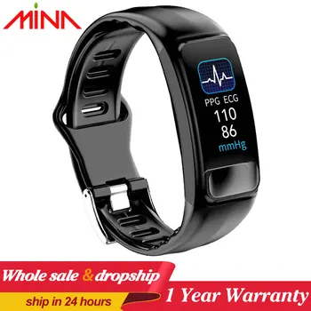 

P12 ECG PPG SPO2 smart watch heart rate oxygen monitor blood pressure smart bracelet IP67 waterproof call reminder sports Band
