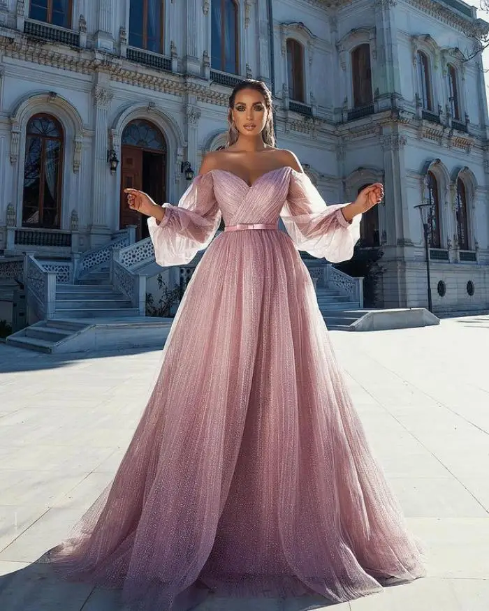 De fiesta De graduación otoño, Vestidos sexys De manga larga ajustados con hombros descubiertos, ropa De boda De malla, Vestidos De Noche - AliExpress Bodas y eventos