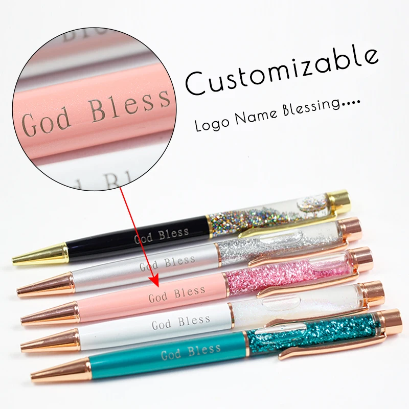 1pc Metal Ballpoint Pens Office Birthday Gifts Ballpoint Pens Engraved Name Private Laser Customized Logo Pen Wedding Ceremony