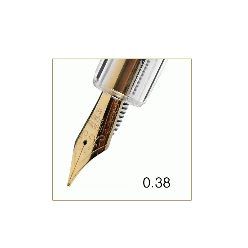 Авторучка, нефирменная, прозрачная, пипетка, авторучка, 0,38 мм, 0,7 мм, перьевая ручка, ручки, школьные, офисные принадлежности, подарок - Цвет: 0.38mm-Nib