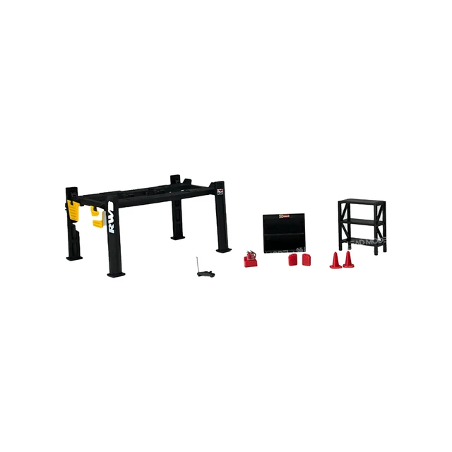 12PCS/set 1/64 Diorama Garage Maintenance Tools Set Alloy Die-Cast Model Car Display model 4