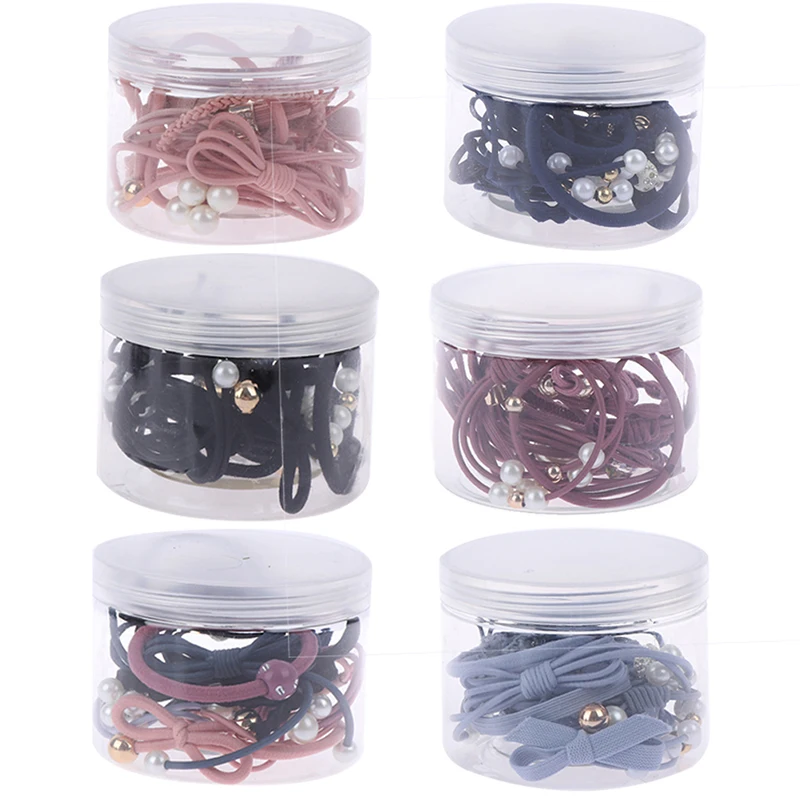 

12Pcs Fashion Sweet Bow Hair Elastic Bands Baby Girls Hair Gum Ponytail Holders Hair Accessories Flower Rubber Ropes