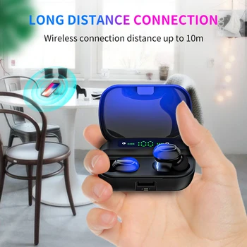 

Q82X TWS Bluetooth 5.0 Earphones Wireless Headphones Touch Control HD Stereo Sound Sport Earbuds IPX7 Waterproof Dual Mic PK F9