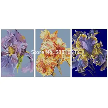 

Alluring Iris flower patterns Counted Cross Stitch 11CT 14CT DIY Cross Stitch Kits Embroidery Needlework Sets home decor