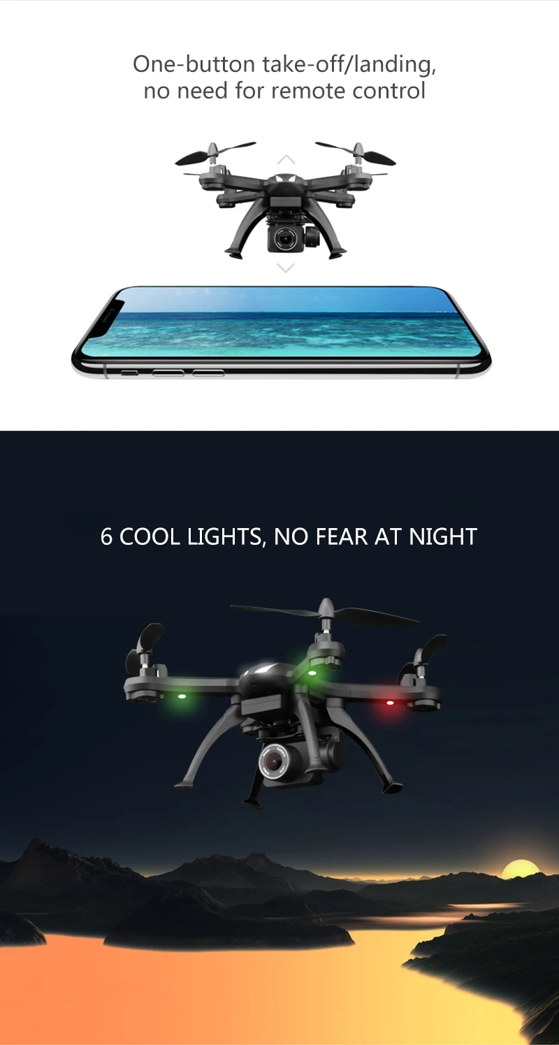 Дрон X6S HD камера 480 p/720 p/1080 p Квадрокоптер fpv Дрон однокнопочный возврат полета парение RC Вертолет VS XY4 VS E58