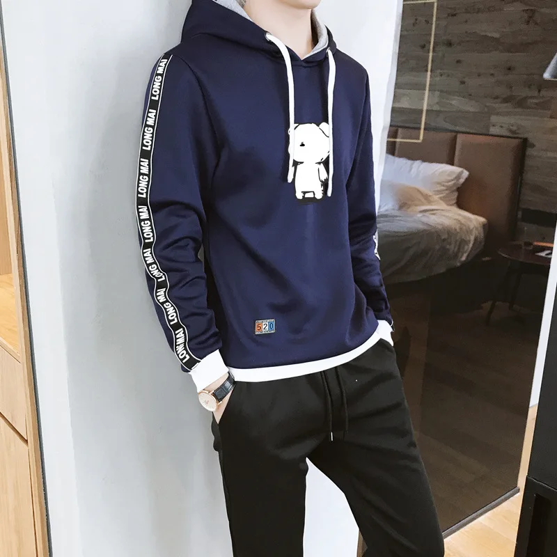 

Hoodie Men's Spring And Autumn Hooded MEN'S Hoodie Autumn Clothing Set Sports Clothing Two-Piece Casual Sports Set Men's