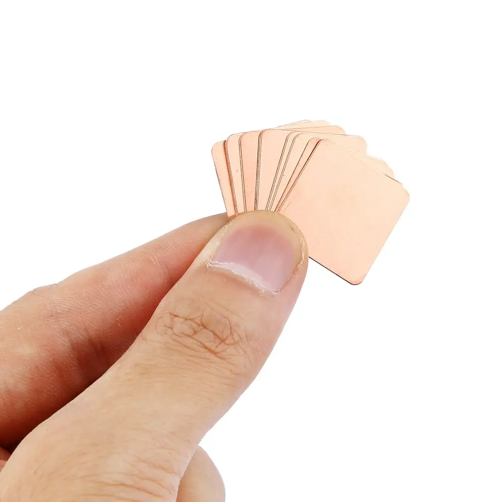 10pcs Pure Copper Heatsink Shim Thermal Pad Barrier for Laptop Graphics Card 20mmx20mm 0.3mm 0.5mm 0.8mm 1.0mm 1.2mm