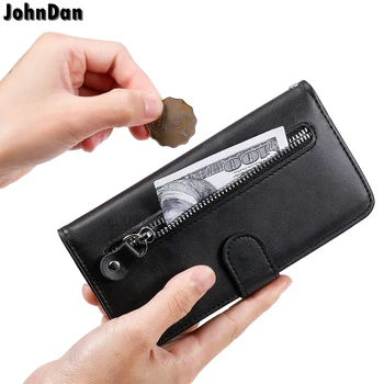 

Leather Case For Redmi Note 9 8 7 Pro 9S 8T 8A Flip Book Case Zipper Wallet Cover on For Xiaomi Mi 9T Note 10 Pro 9 A3 A2 Lite