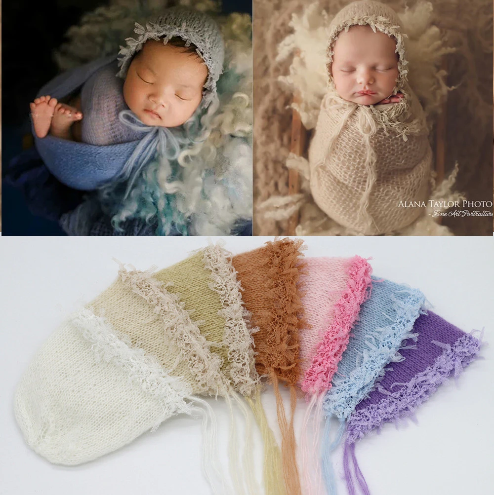 Hat Photography-Props-Accessories Crochet Fotografia Newborn Infant Baby Caps Mohair