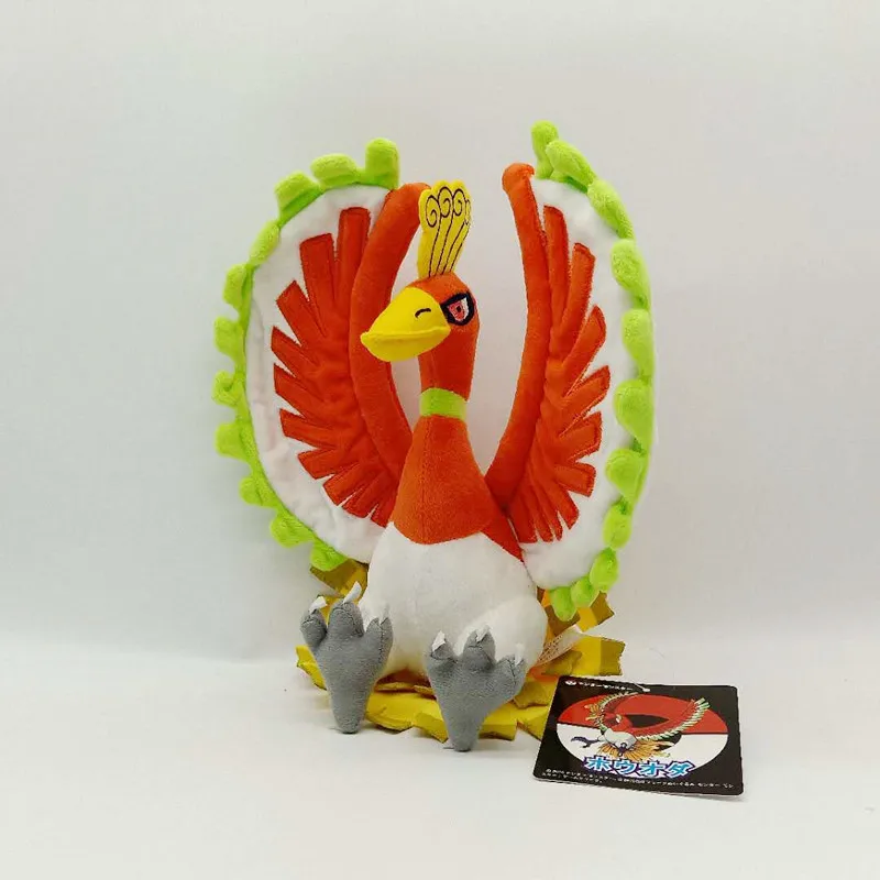 TAKARA TOMY Anime Pokemon Toy Ho-Oh Plush Animal Soft Stuffed Figure Doll Great Birthday Christmas Gift for Kids