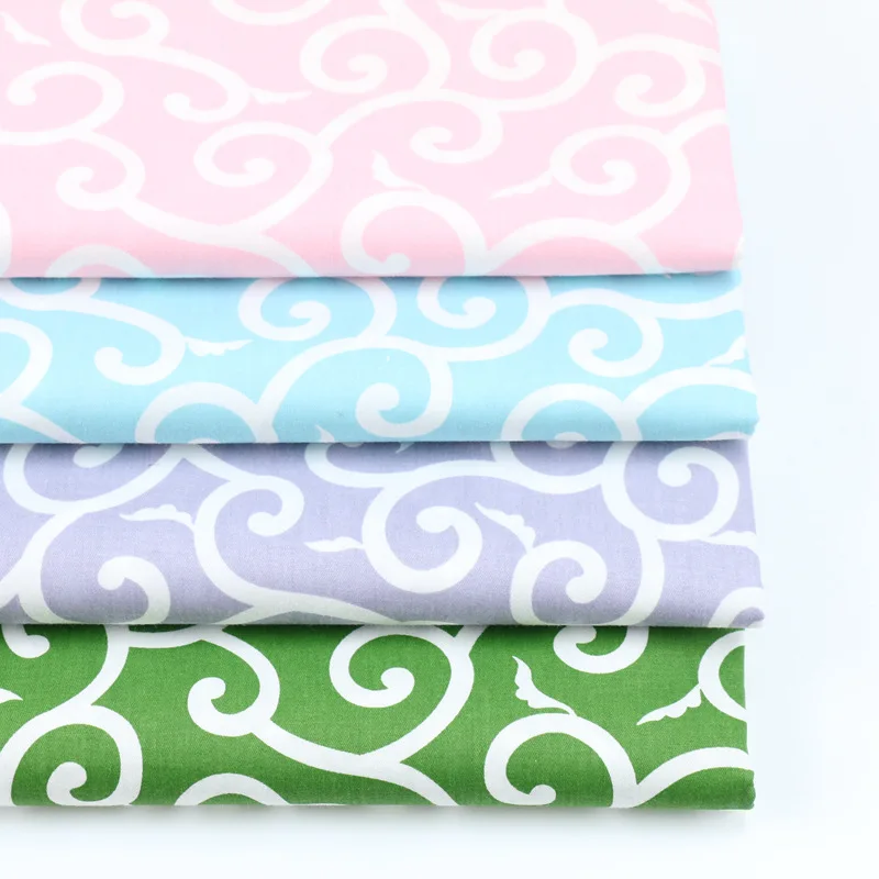 100x160cm Japanese Fabric Auspicious Clouds Cotton Handmade Patchwork Cloth DIY Textile Tissue Quilting Sewing | Дом и сад
