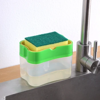 

Soap Organizer Kitchen Cleaner Tools 2 in 1 Automatic Soap Dispenser Hand Press Liquid Soap Pump for Kitchen Bathroom
