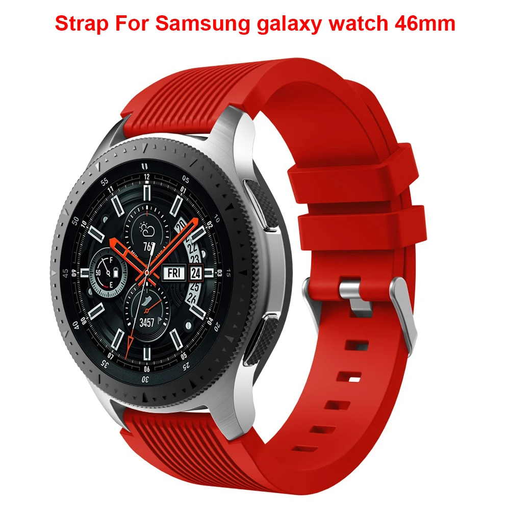 Силиконовый ремешок для часов Ремешок samsung galaxy watch 46 мм сменный Браслет 22 gear S3