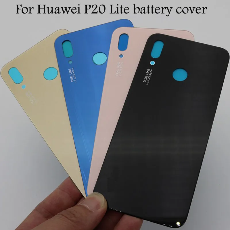 Задняя крышка батарейного отсека для Huawei P20 Lite задняя корпуса стеклянная панель